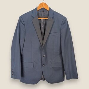 J.Crew Ludlow Blazer Mens 38S Navy Black Lapel Cotton Larusmiani 2 Btn Jacket